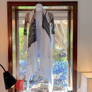 Elon long asymmetric hooded cardigan